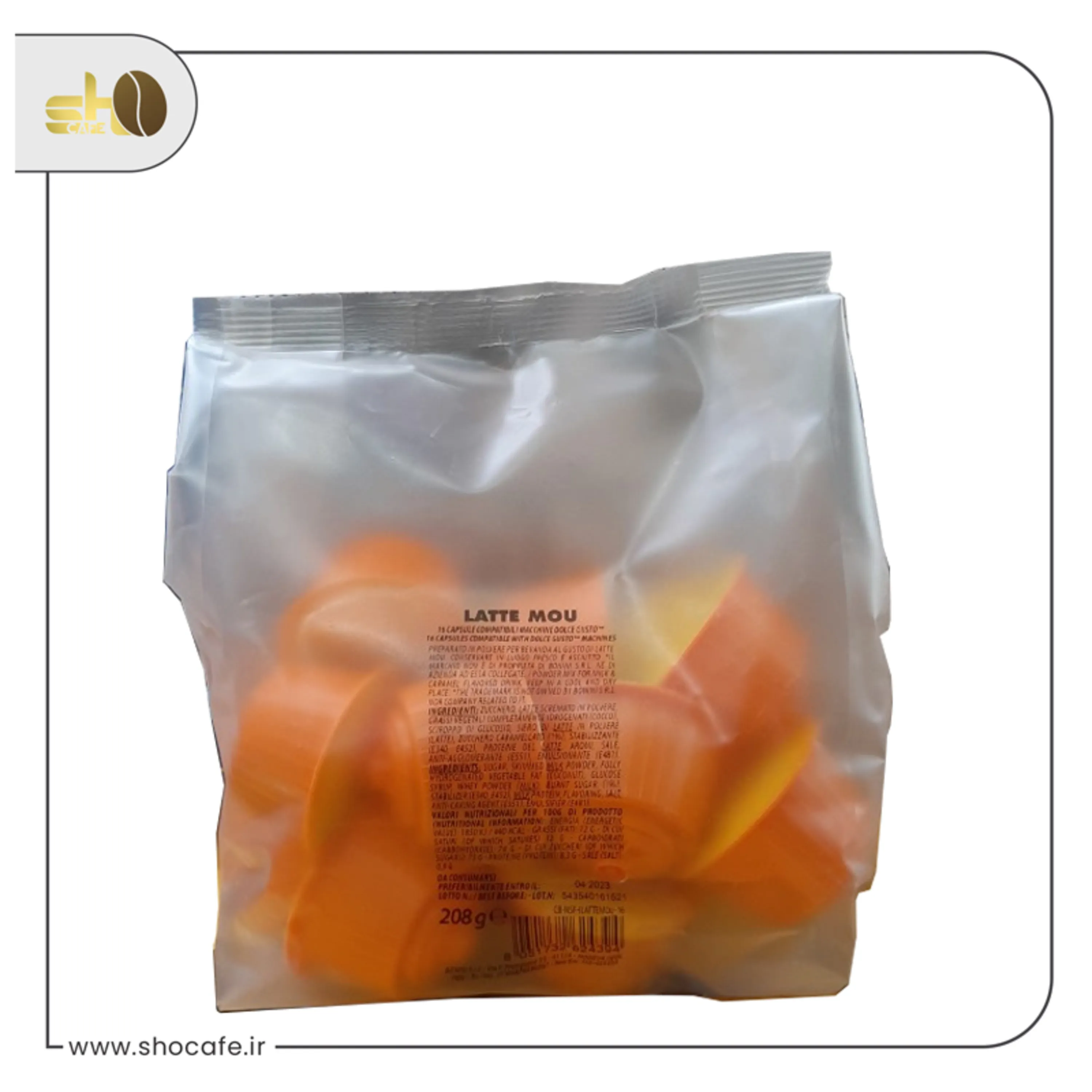 کپسول دولچه گوستو بونینی-LATTE MOU کپسول دولچه گوستو بونینی با طعم کارامل شیر-16عددی